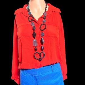 Vibrant Red Top by New York & Company